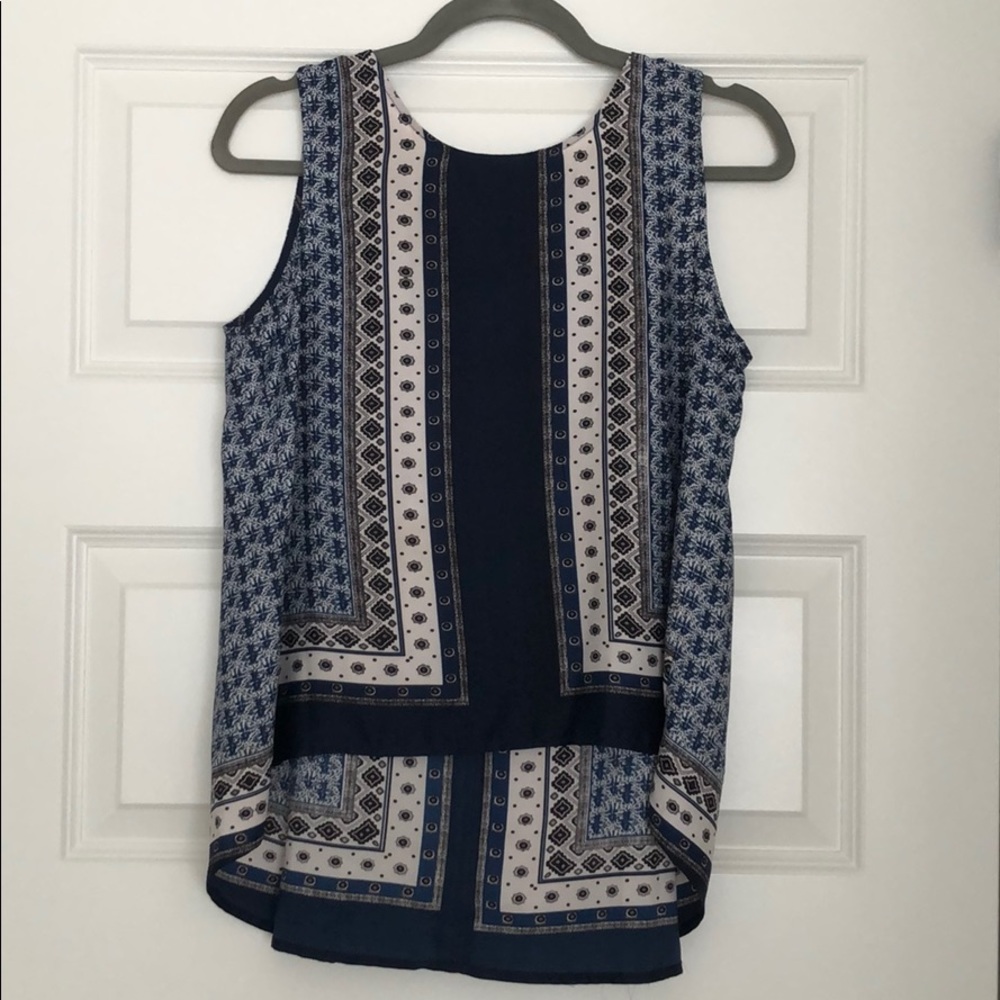 Silky navy top